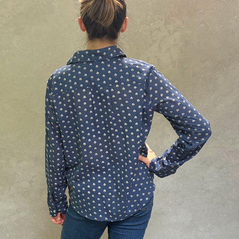 Pali Top- Aja Navy in Lightweight Cotton