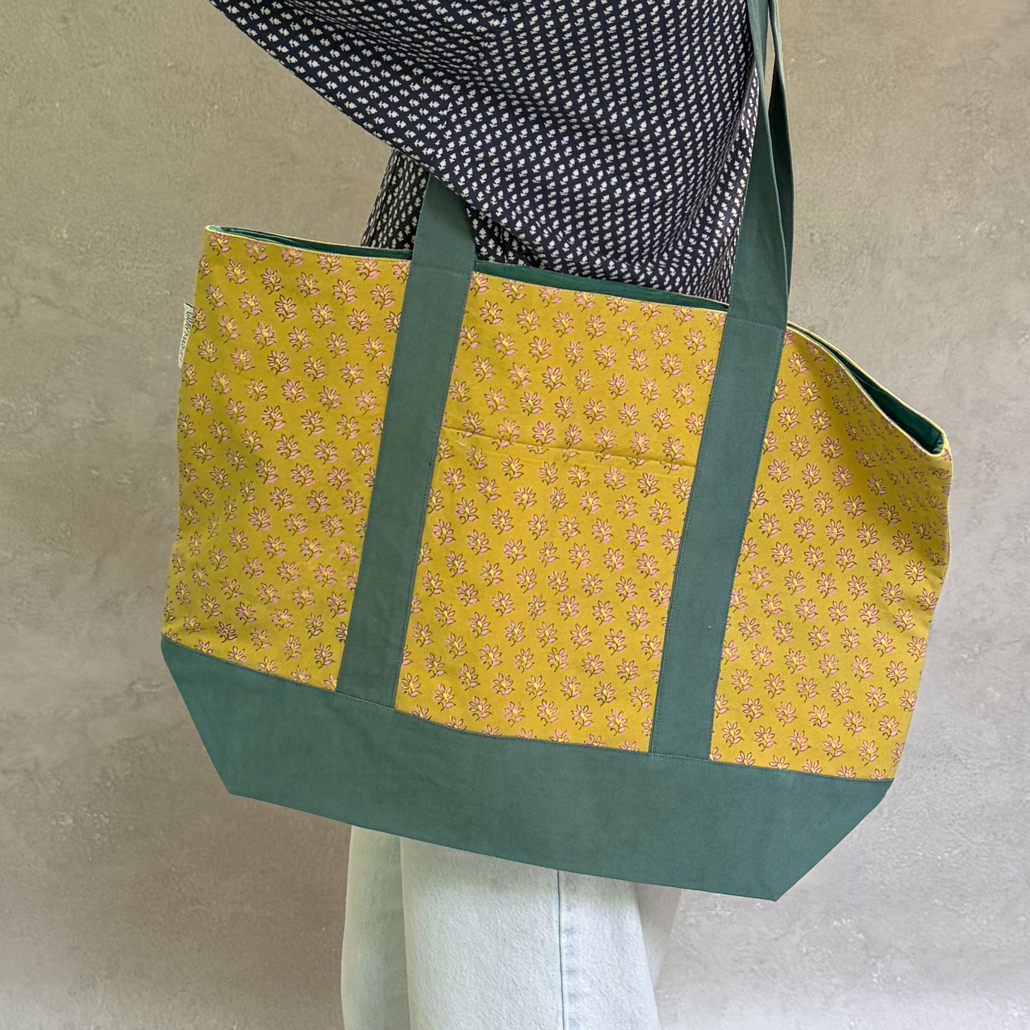 Florence Mustard Canvas Tote