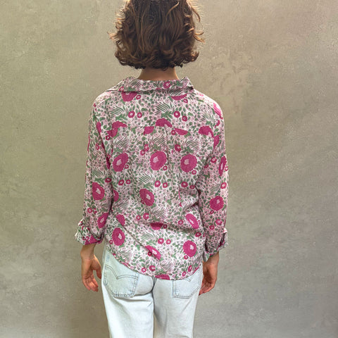 Pali Top- Capri Pink in Lightweight Cotton