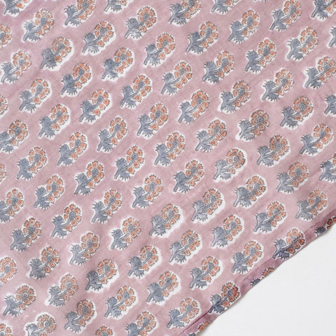 Malin Mauve Block Printed Scarf
