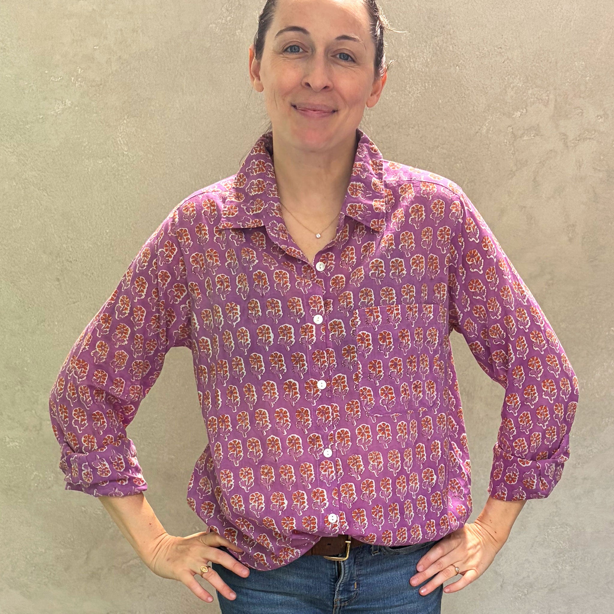 Pali Top- Malin Pink in Lightweight Cotton