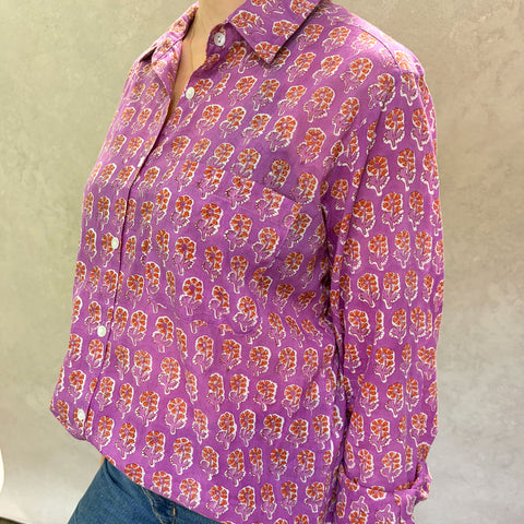 Pali Top- Malin Pink in Lightweight Cotton
