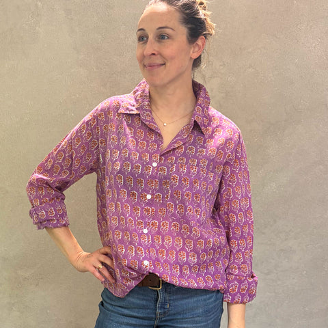 Pali Top- Malin Pink in Lightweight Cotton