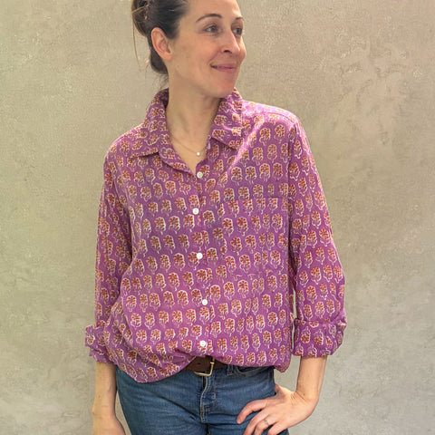 Pali Top- Malin Pink in Lightweight Cotton