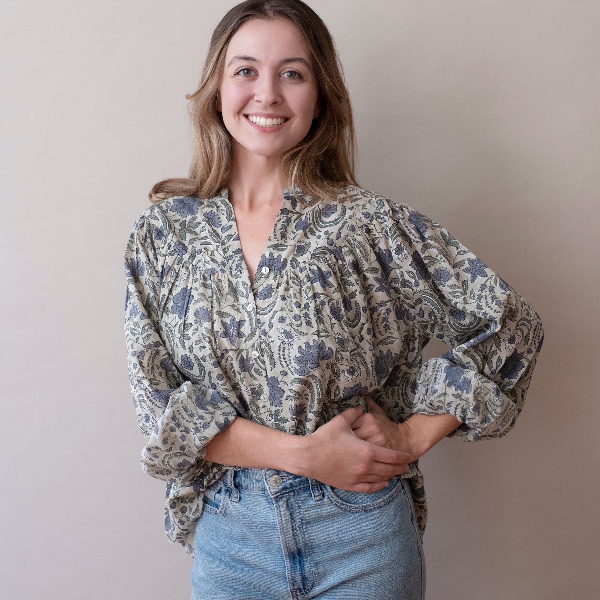 Isobel Top- Posie Light Moss