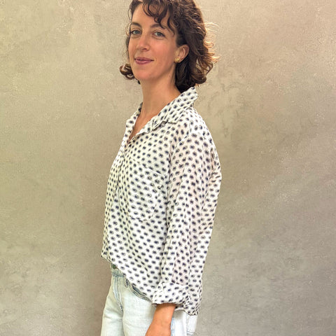 Pali Top- Rosa Snow in Lightweight Cotton