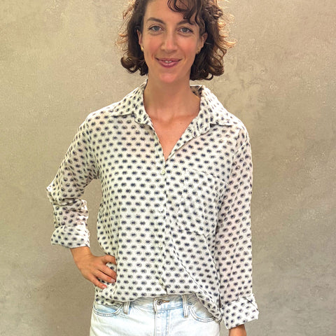 Pali Top- Rosa Snow in Lightweight Cotton