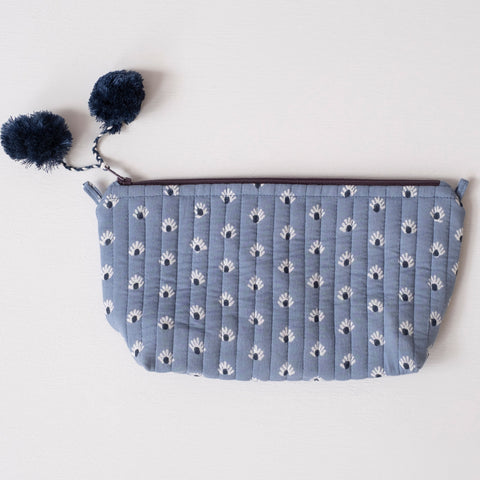 Aja Cloud Block Printed Makeup Pouch