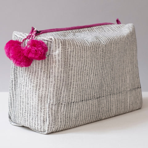 Alice Stripes Black Toiletry Bag