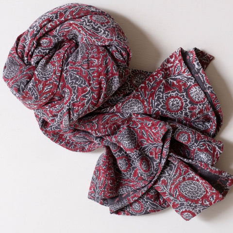Double Gauze Scarf- Banhi Wine