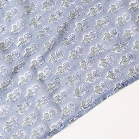 Malin Periwinkle Block Printed Scarf