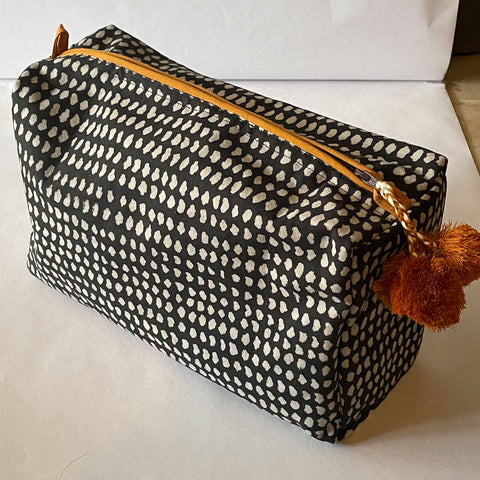 SALE Navy Dot Toiletry Bags