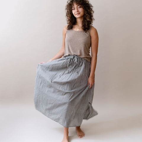 Emma Maxi Skirt- Sona Olive