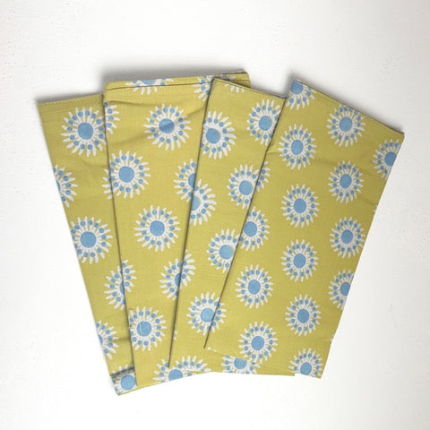 SALE Sunflower Yellow Napkins- set of 4