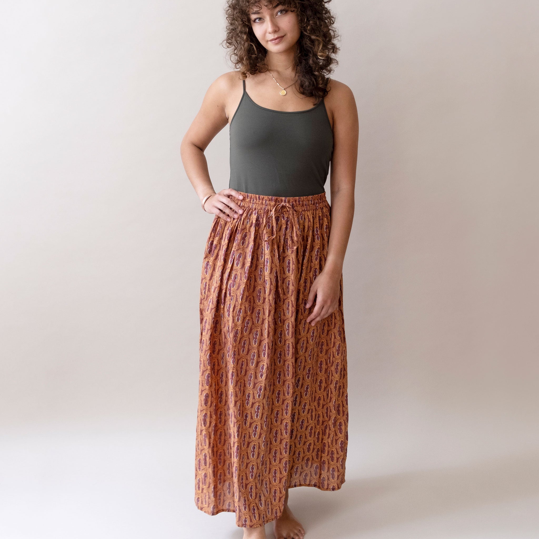 Emma Maxi Skirt- Taza Terracotta