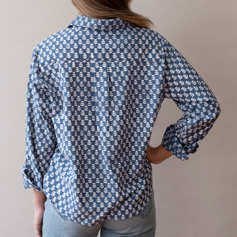 Pali Top- Tula Cloud in Double Cotton Gauze