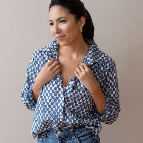 Pali Top- Tula Cloud in Double Cotton Gauze