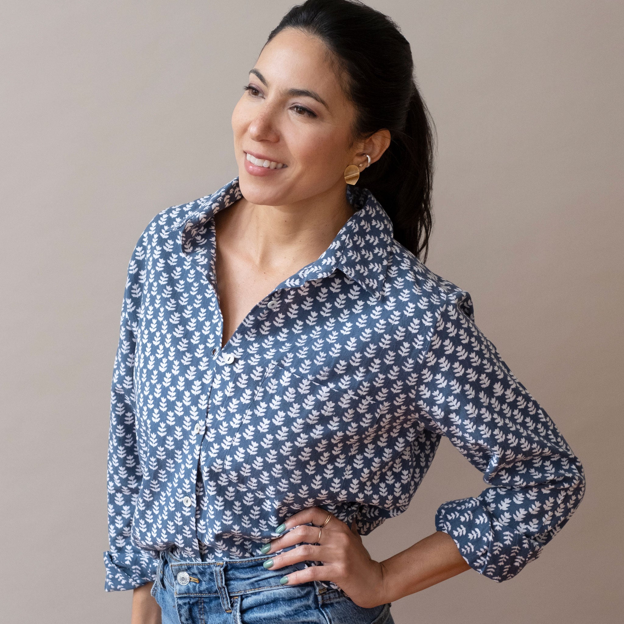 Pali Top- Tula Cloud in Double Cotton Gauze