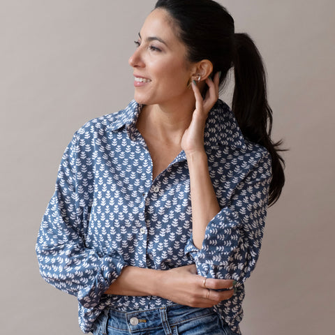 Pali Top- Tula Cloud in Double Cotton Gauze