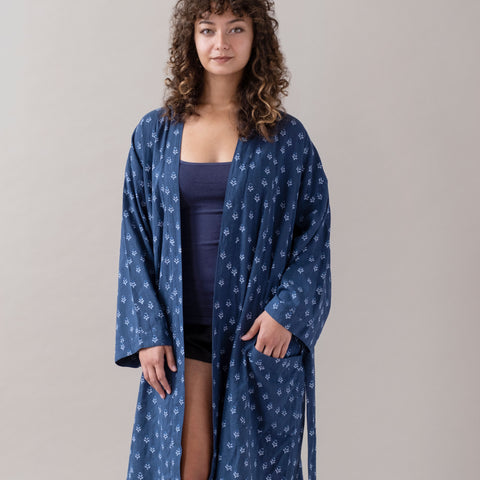 PRE-ORDER Tulip Navy and Blue Robe