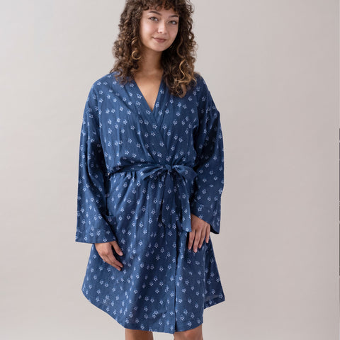 PRE-ORDER Tulip Navy and Blue Robe