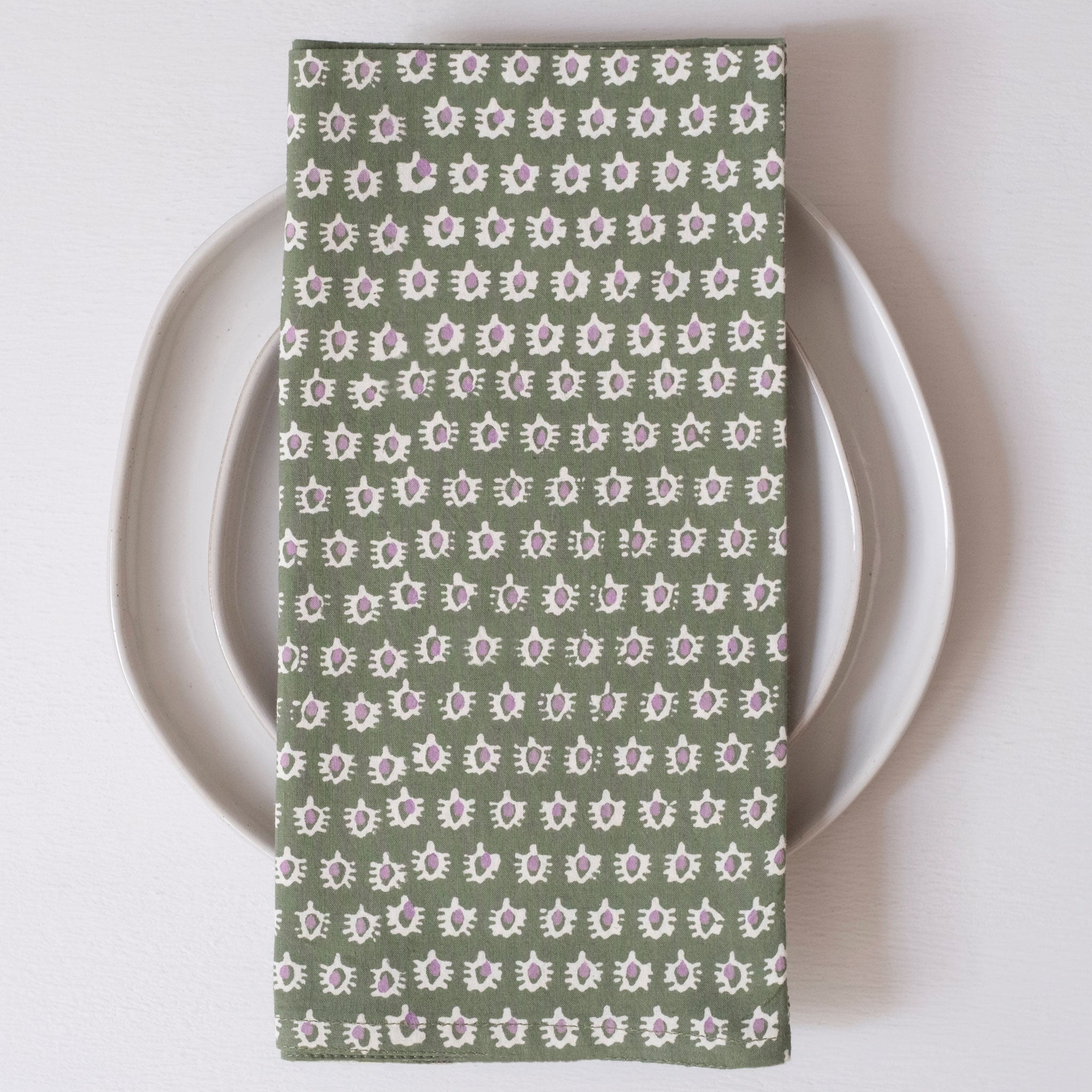 Uma Clover Block Printed Napkins