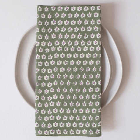 Uma Clover Block Printed Napkins