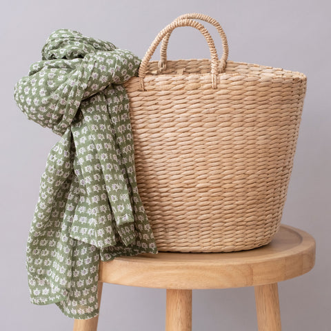 Uma Moss Block Printed Scarf